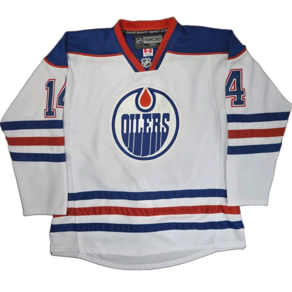 VTG Edmonton Oilers Eberle Jersey Mens Size 50 White NHL Hockey CCM Canada Made